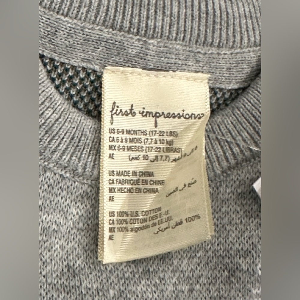 First Impressions Infant -6-9 months- Gray Knit Sweater/pants
NWT - Picture 4 of 5